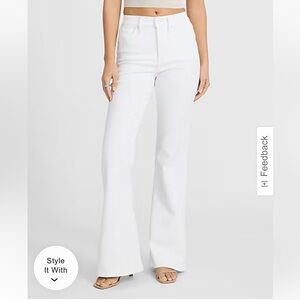 Express White Flare Wide Leg Jeans